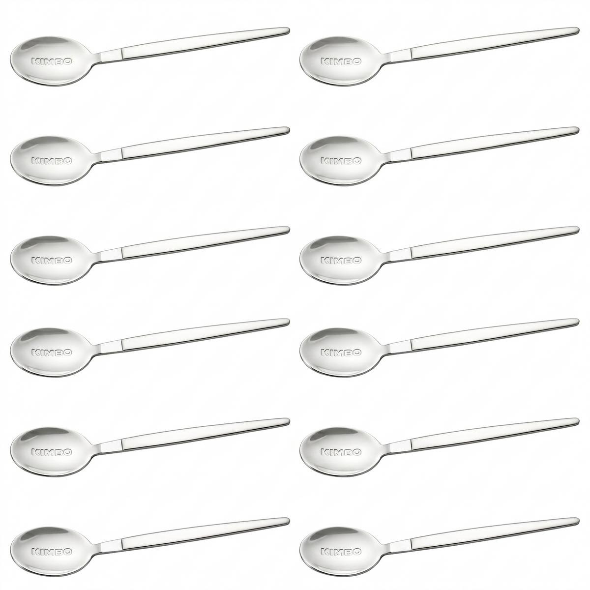 12 Espresso Edelstahl Löffel im Set von Kimbo – Hochwertig & elegant