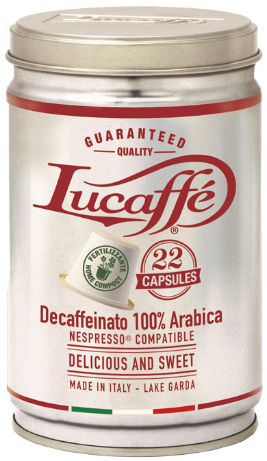 Lucaffè Nespresso compatible capsules ➣ Decaffeinato variety