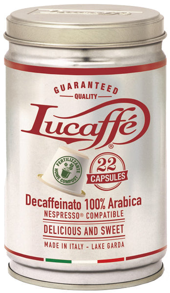Lucaffè Nespresso compatible capsules ➣ Decaffeinato variety