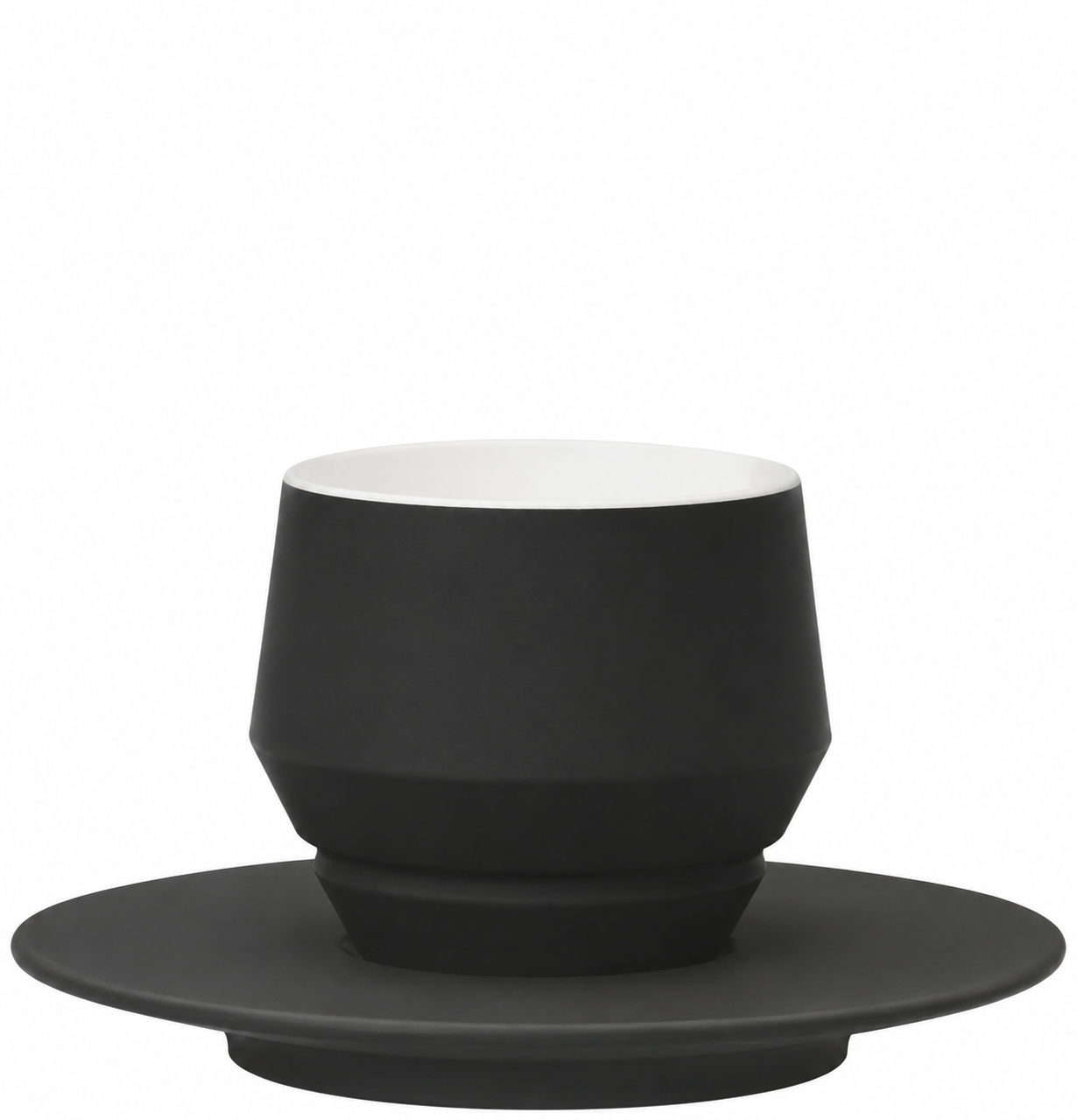 Maniko Cappuccinotasse Schwarz matt Doppelwandig