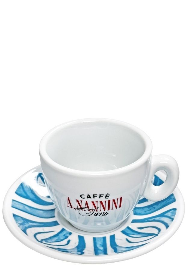 Espresso cup and blue saucer - Nannini