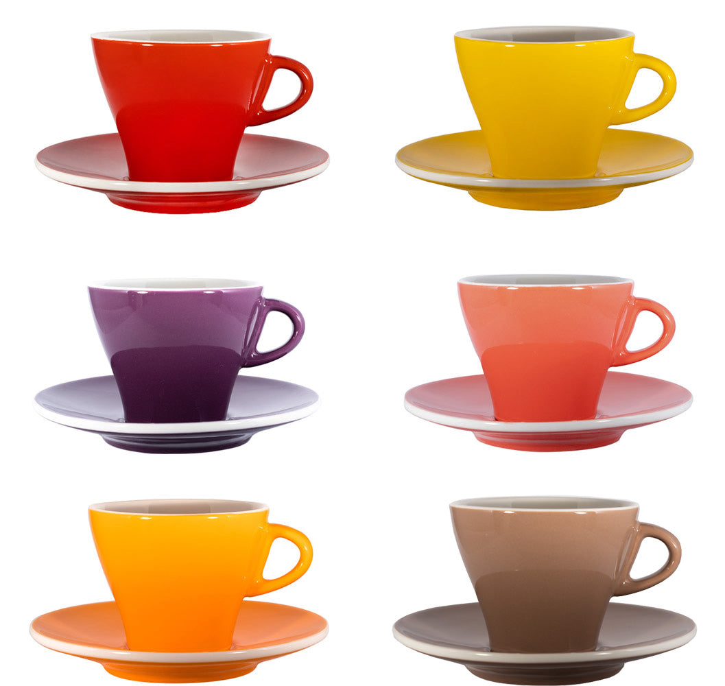 Colorful cappuccino cups set 6 pieces - Club House