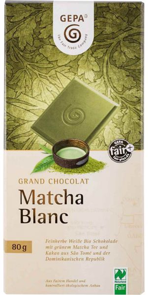 GEPA BIO Schokolade Matcha Blanc