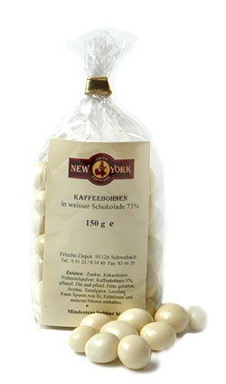 Caffe New York coffeebeans with white chocolate
