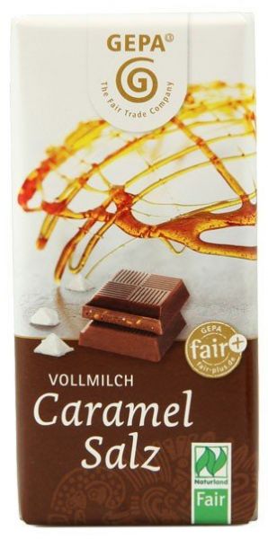 GEPA BIO Chocolate Caramel Salt 40g bar