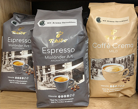 Tchibo Espresso Mailänder Art - Caffe Crema Tchibo coffee