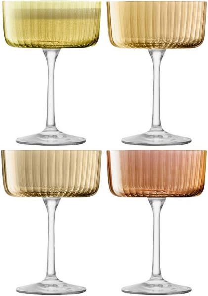 Set of 4 champagne glasses / Amber - LSA